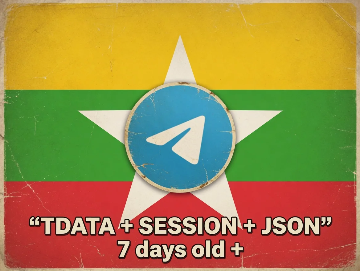 TELEGRAM MYANMAR (+95) | 7+ DAYS OLD | TDATA + SESSION + JSON |