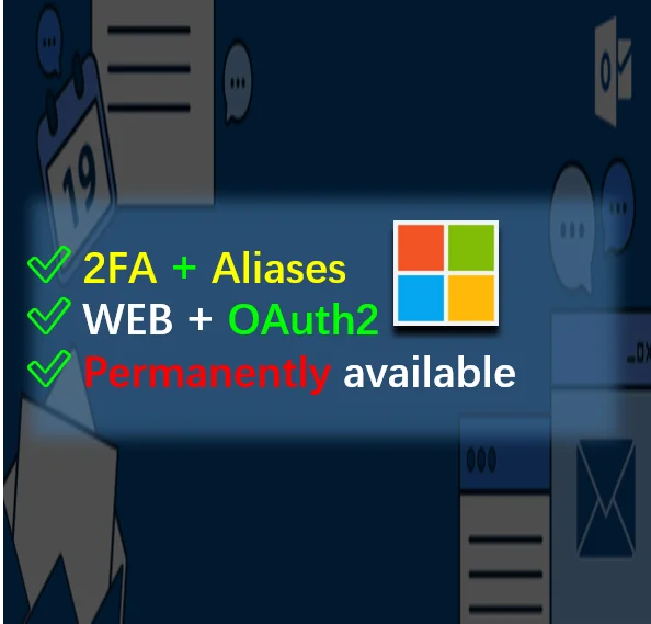 HOTMAIL/OUTLOOK ⚡️First-hand⚡️ ✔️2FA ✔️Multiple aliases ✔️OAuth2 ✔️no sms required ✔️100% available