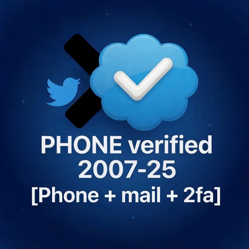 ٹویٹر فون تصدیق شدہ پرانے (2007-25) اکاؤنٹس [ فون + میل + آتھ ٹوکن + 2fa ]