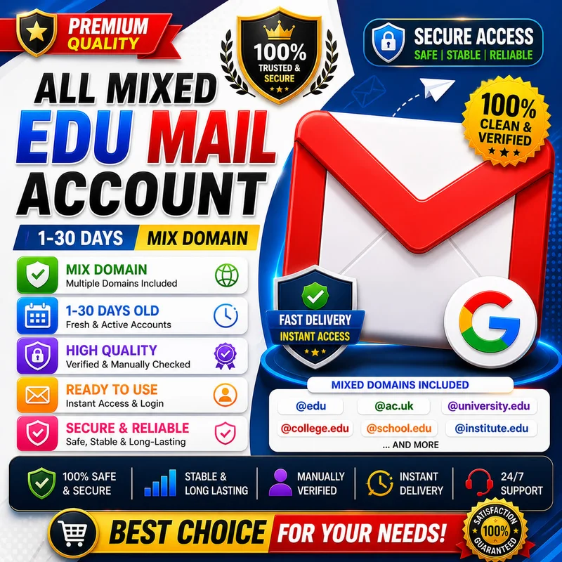 🔥 Gemischte .EDU-Mail-Konten 🎓 Verifizierte E-Mails 📧 Alle Länder 🌍 Hohe Qualität 💎