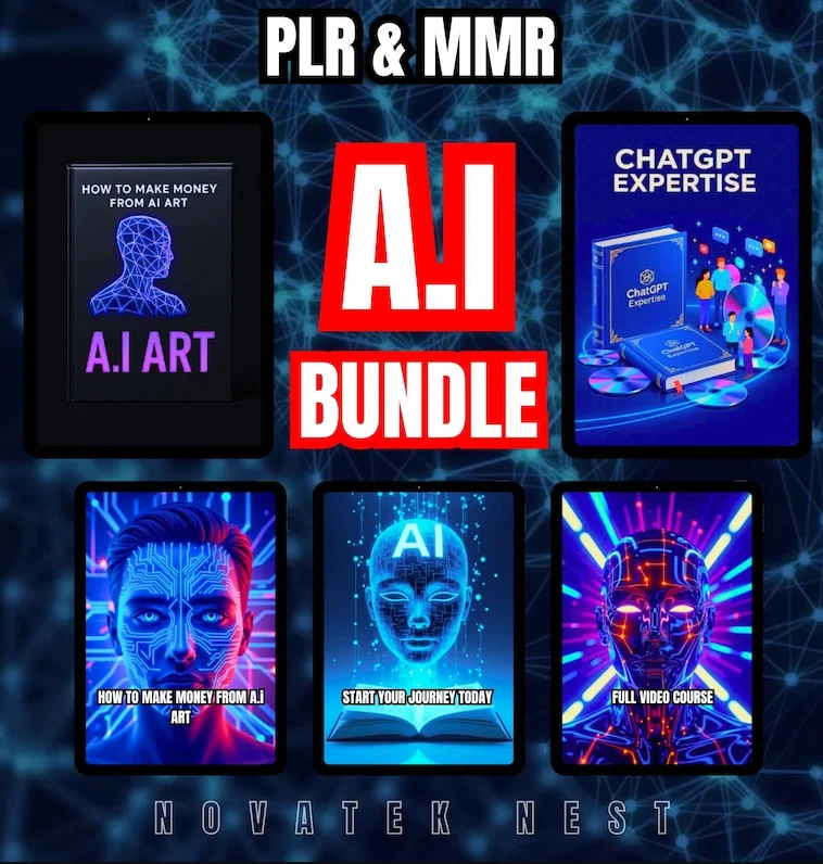 AI 超级合集，PLR & MRR 电子书、视频课程、Chat Gpt 及更多（数字下载）